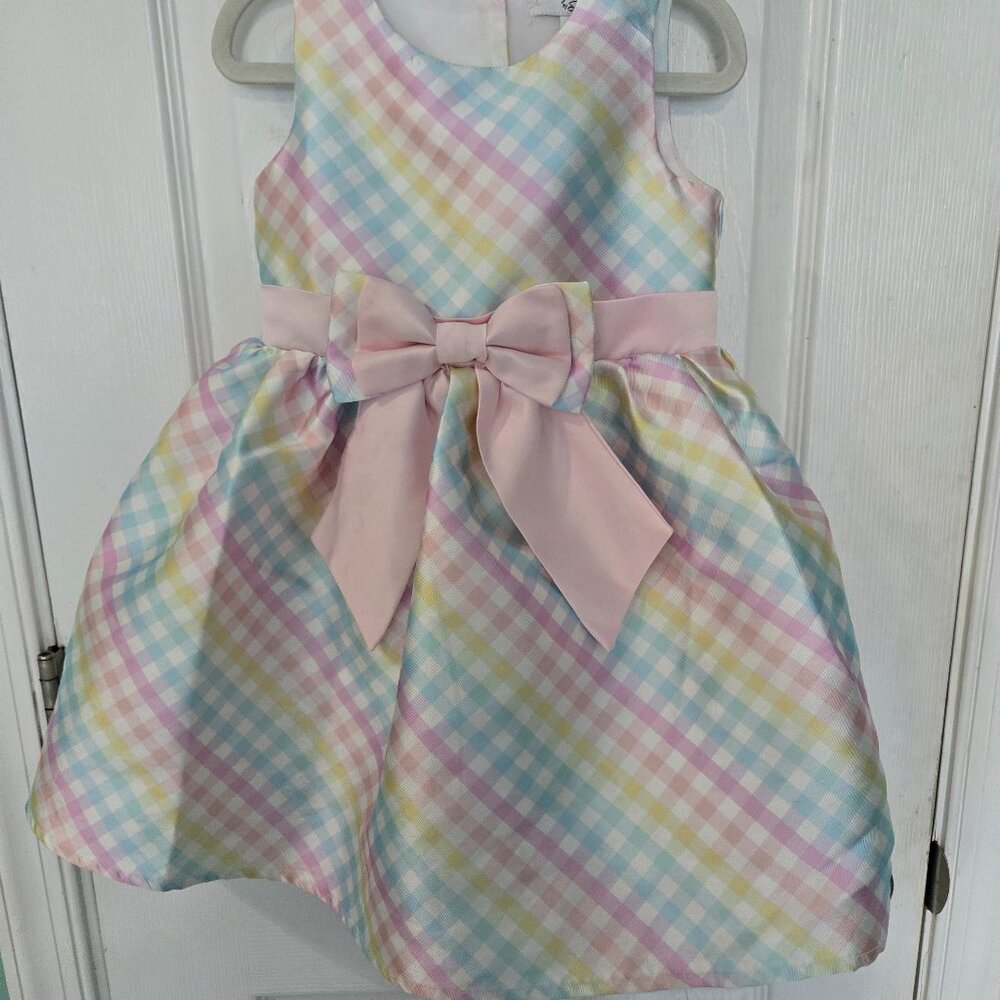 Lots of Love Easter Pastel Dress with Bow 3t